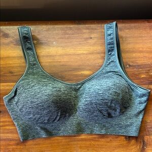 BALI Unwired Elastic Band Dark Gray 3-Closure Cupped Bra Women's XL